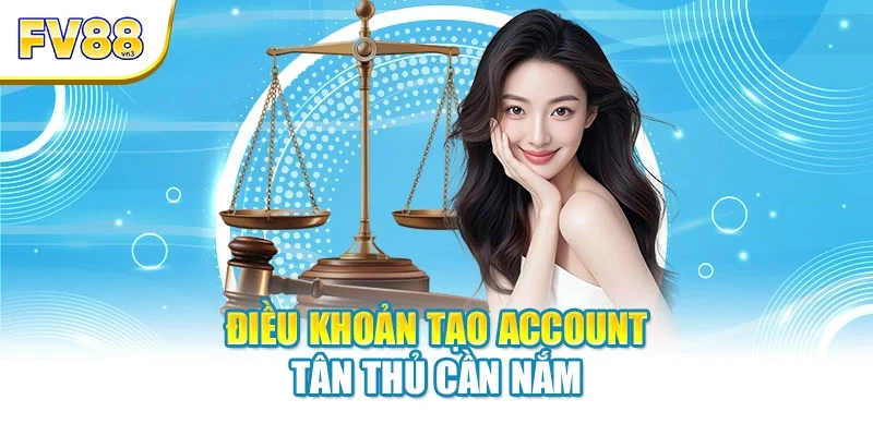 Điều khoản tạo account tân thủ cần nắm